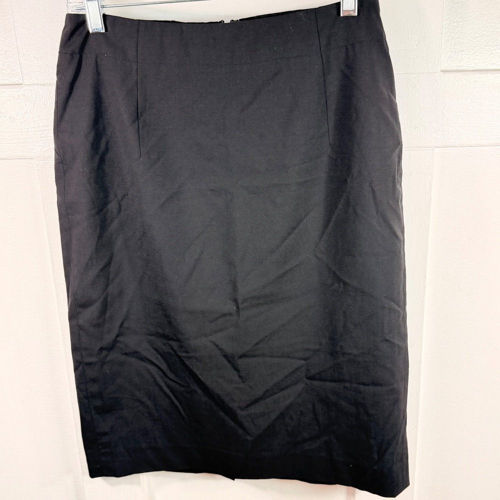 Banana Republic Black Wool Blend‎ Pencil Skirt Size 6 Professional